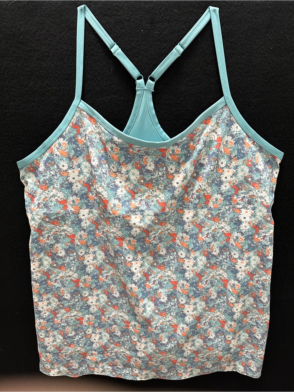 The North Face Light Blue Floral Athleisure Tank Dress Size 3X